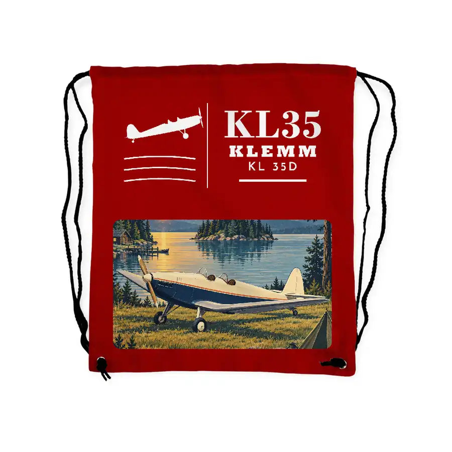 Klemm Kl 35D - Drawstring Bag - Classic - Red