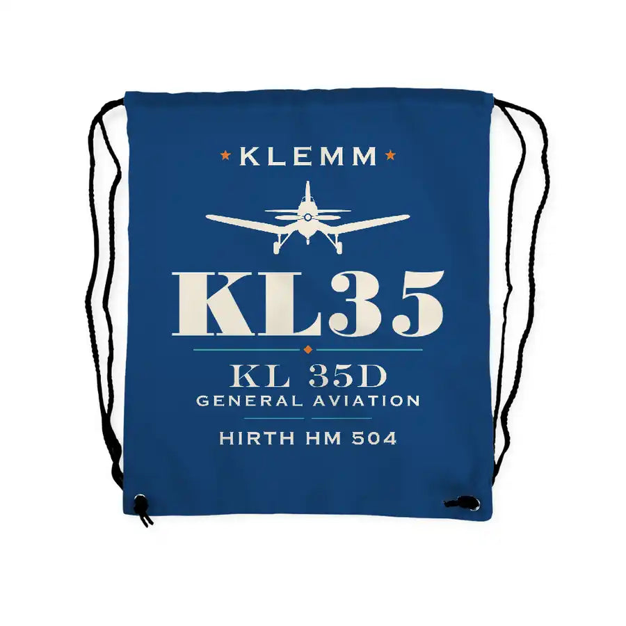 Klemm Kl 35D - Drawstring Bag - Heritage - Blue