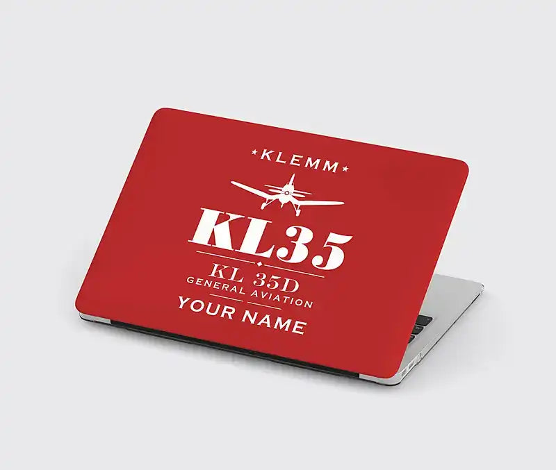 Klemm Kl 35D - Heritage + Name - MacBook Case - Red