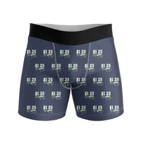Thumbnail for Klemm Kl 35D - Men Boxers - Cartoon Pattern - Navy Blue