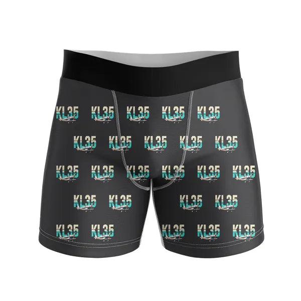Klemm Kl 35D - Men Boxers - Original Pattern - Black