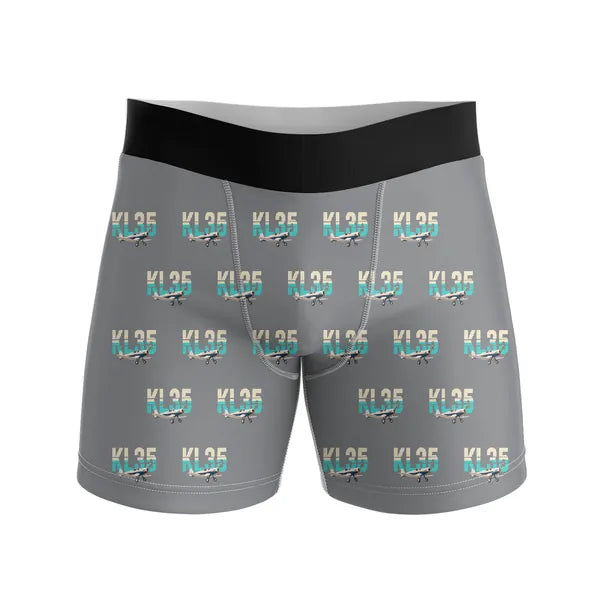 Klemm Kl 35D - Men Boxers - Original Pattern - Gray