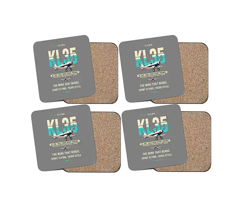 Klemm Kl 35D - Original - Coaster Set - Gray