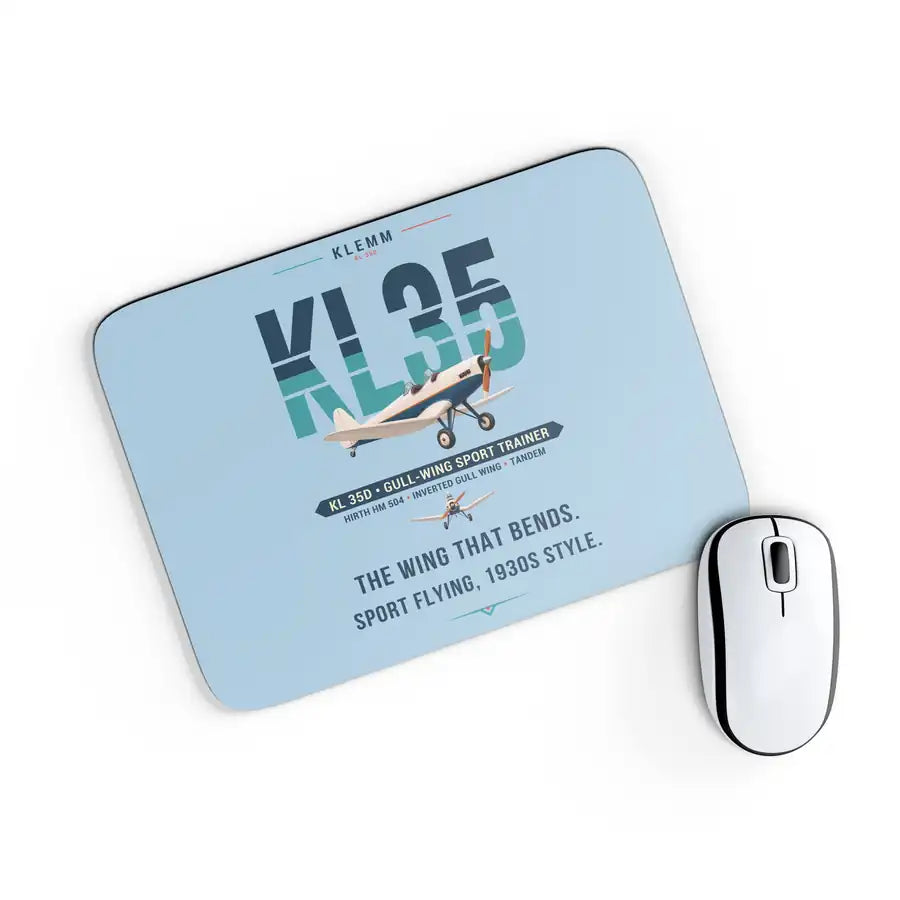 Klemm Kl 35D - Original - Mouse Pad - Light Blue