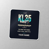 Thumbnail for Klemm Kl 35D - Original + Name - Square Sticker - Close-up
