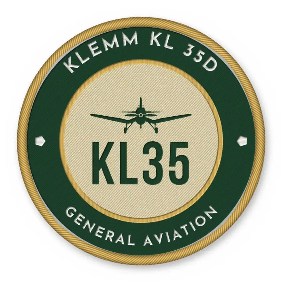 Klemm Kl 35D Patches - Circle - Forest Gold