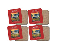 Thumbnail for Klemm Kl 35D - Poster - Coaster Set - Red
