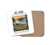 Thumbnail for Klemm Kl 35D - Poster - Coaster - White