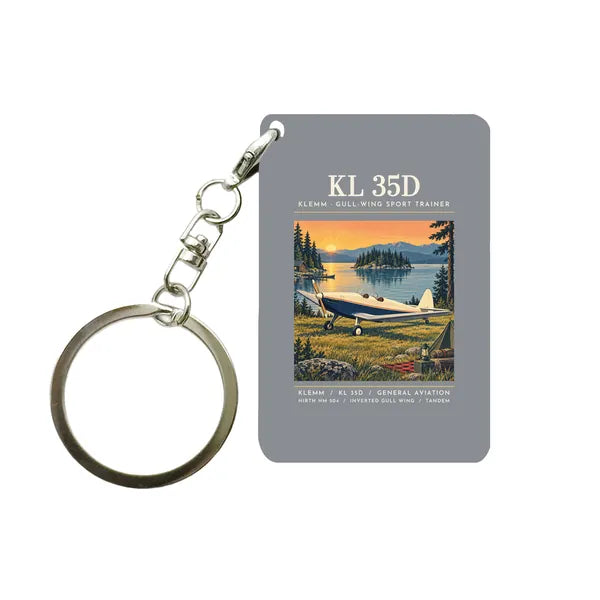 Klemm Kl 35D - Poster - Key Chain - Gray