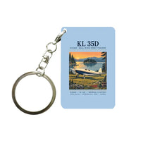 Thumbnail for Klemm Kl 35D - Poster - Key Chain - Light Blue