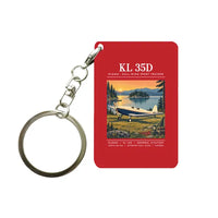 Thumbnail for Klemm Kl 35D - Poster - Key Chain - Red