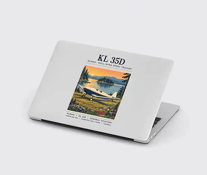 Klemm Kl 35D - Poster - MacBook Case - Light Gray