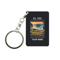 Thumbnail for Klemm Kl 35D - Poster + Name - Key Chain - Black