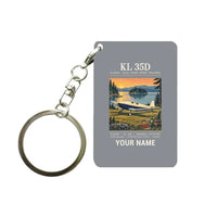 Thumbnail for Klemm Kl 35D - Poster + Name - Key Chain - Gray