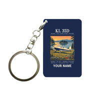 Thumbnail for Klemm Kl 35D - Poster + Name - Key Chain - Navy Blue