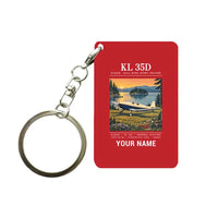 Thumbnail for Klemm Kl 35D - Poster + Name - Key Chain - Red