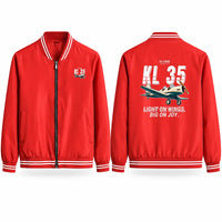 Thumbnail for Klemm Kl 35D Stylish Jackets - Baseball Collar - Cartoon - Red