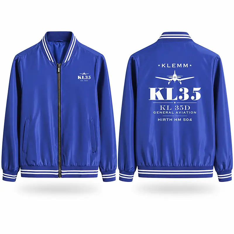 Klemm Kl 35D Stylish Jackets - Baseball Collar - Heritage - Royal Blue