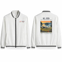 Thumbnail for Klemm Kl 35D Stylish Jackets - Baseball Collar - Poster - White