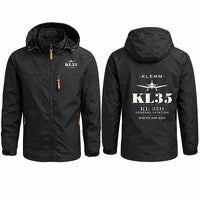 Thumbnail for Klemm Kl 35D Stylish Jackets - Hooded Windbreaker - Heritage - Black