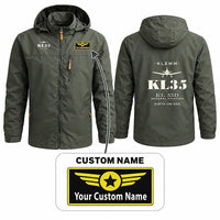 Thumbnail for Klemm Kl 35D Stylish Jackets - Hooded Windbreaker - Heritage + Name - Olive Green