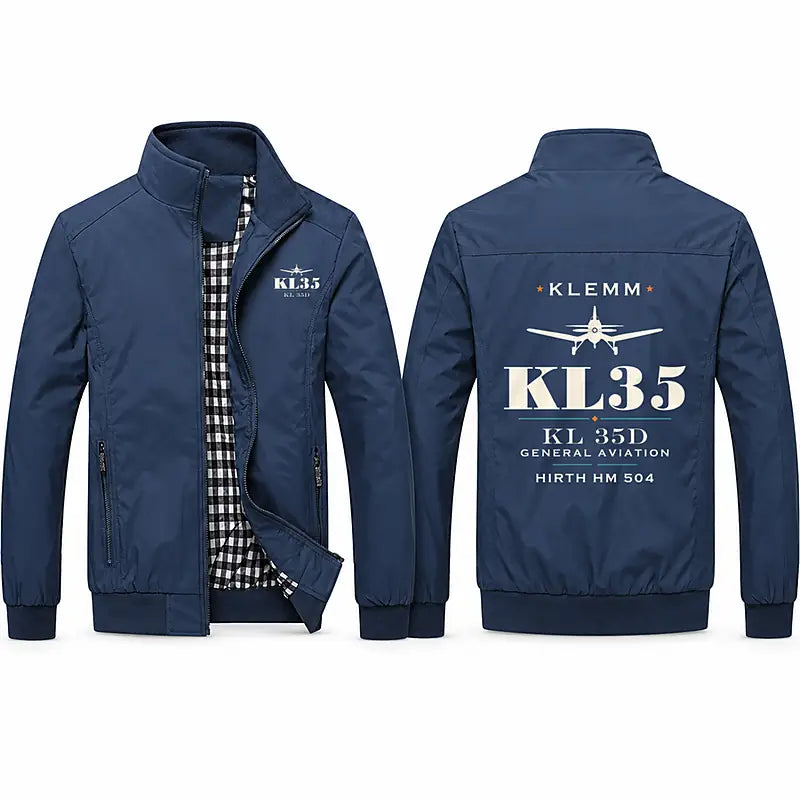 Klemm Kl 35D Stylish Jackets - Stand Collar - Heritage - Navy Blue