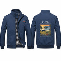 Thumbnail for Klemm Kl 35D Stylish Jackets - Stand Collar - Poster - Navy Blue