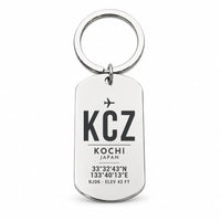 Thumbnail for Kochi Ryoma Airport KCZ - Key Chain - Original Design - Silver