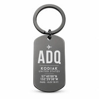 Thumbnail for Kodiak Airport ADQ - Key Chain - Original Design - Black