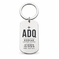 Thumbnail for Kodiak Airport ADQ - Key Chain - Original Design - Silver