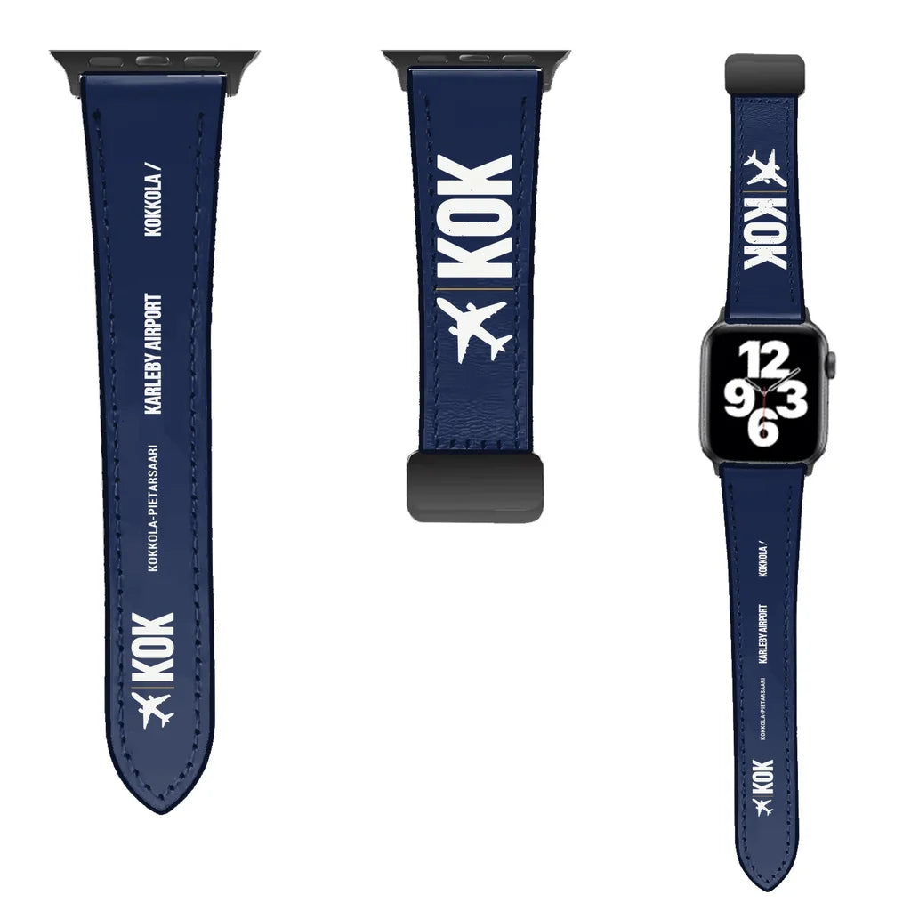WBV6 | Kokkola-Pietarsaari Airport KOK | Leather - Navy Blue