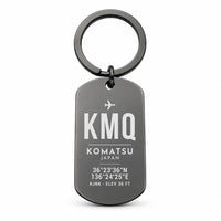 Thumbnail for Komatsu Airport KMQ - Key Chain - Original Design - Black