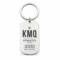 Thumbnail for Komatsu Airport KMQ - Key Chain - Original Design - Silver
