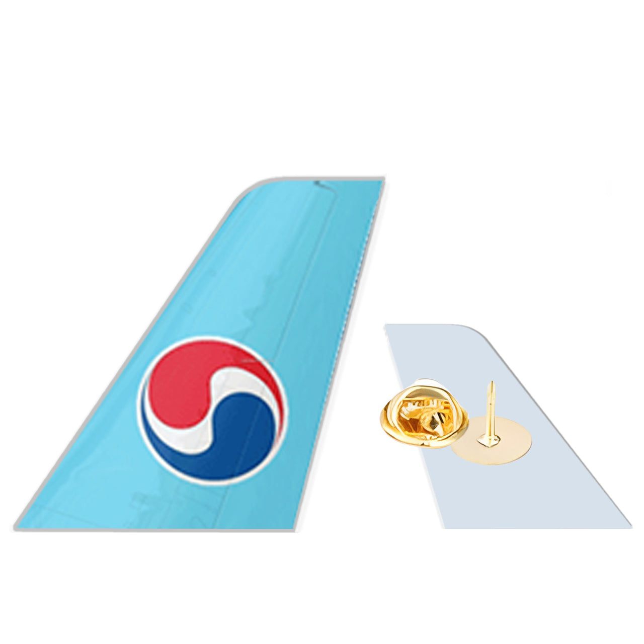Korean Air Designed Tail Shape Badges & Pins