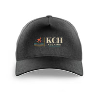 Thumbnail for Kuching International Airport (KCH) printed hat - black