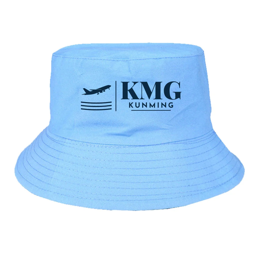 Kunming Changshui International Airport (KMG) summer hat - light blue