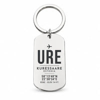 Thumbnail for Kuressaare Airport URE - Key Chain - Original Design - Silver
