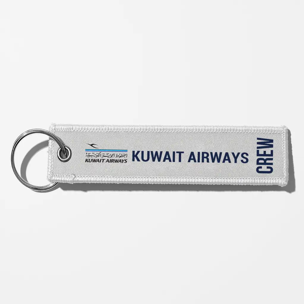 Kuwait Airways Airlines Crew & Staff Tag Key Chains - White - Crew