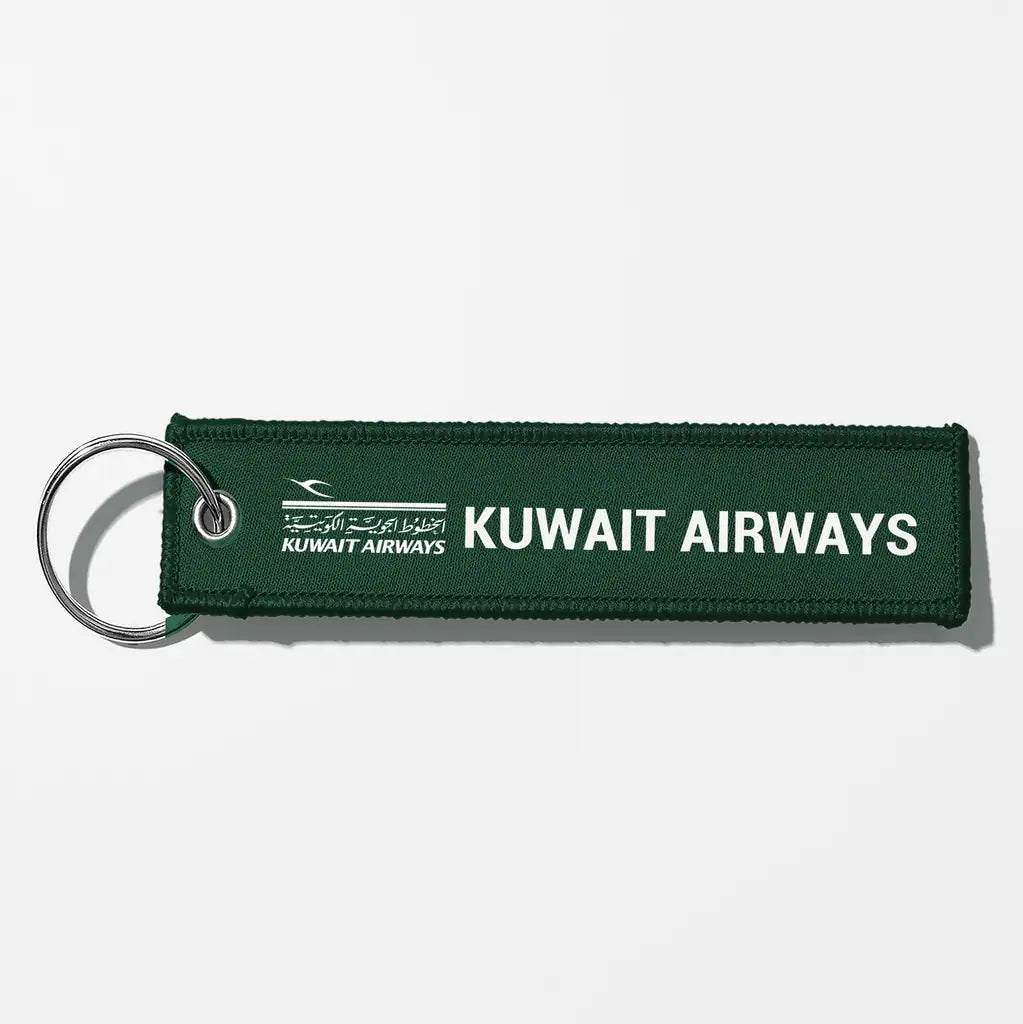 Kuwait Airways Airlines Crew & Staff Tag Key Chains - Dark Green