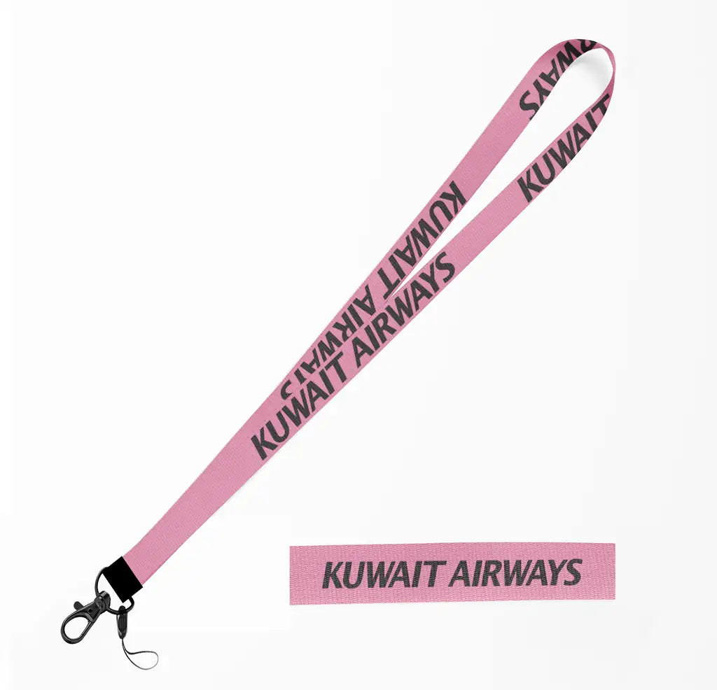 Kuwait Airways Airlines lanyard - pink