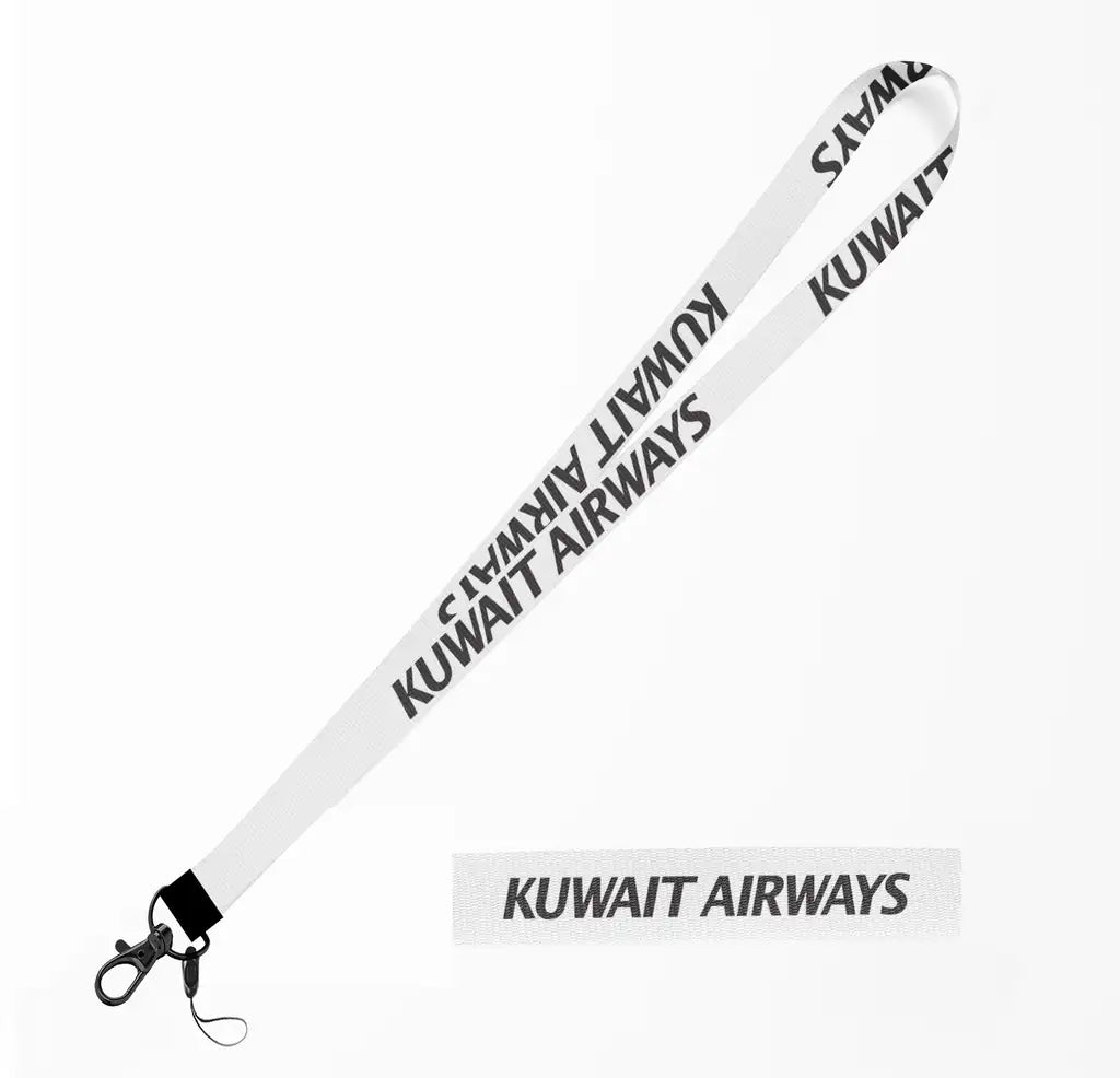 Kuwait Airways Airlines lanyard - white
