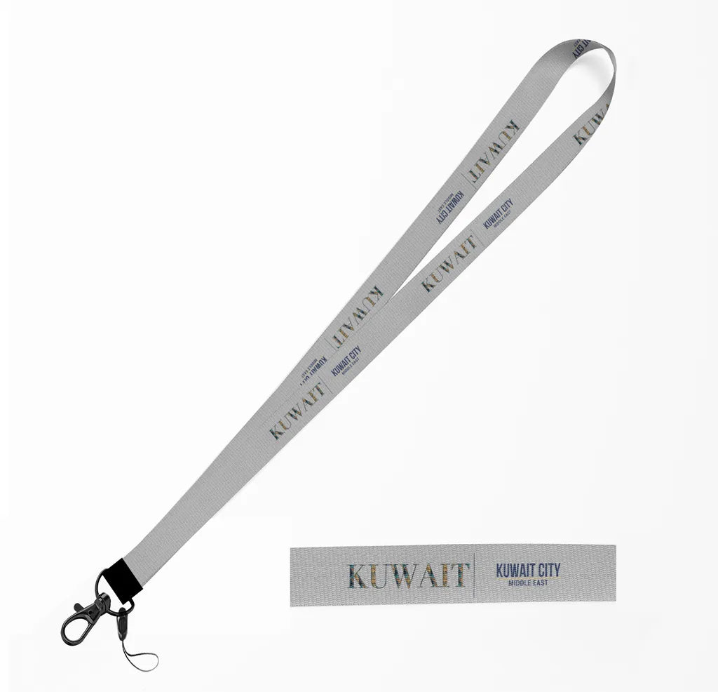 Kuwait Country Series lanyard - light gray
