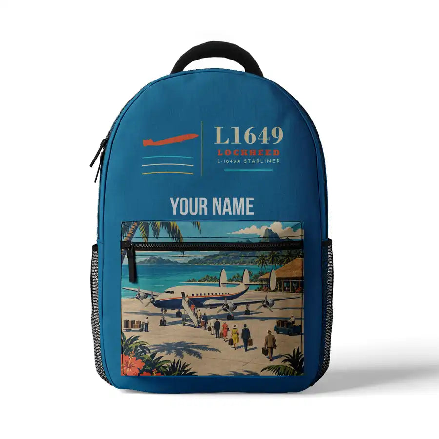 L-1649A Starliner - 3D Backpack - Light Blue + Name