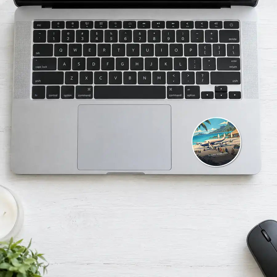 L-1649A Starliner - 3D - Circle Sticker - Laptop