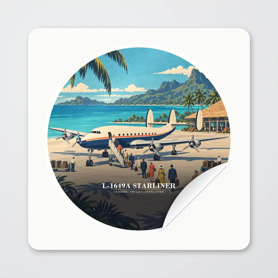 L-1649A Starliner - 3D - Circle Sticker - Peel