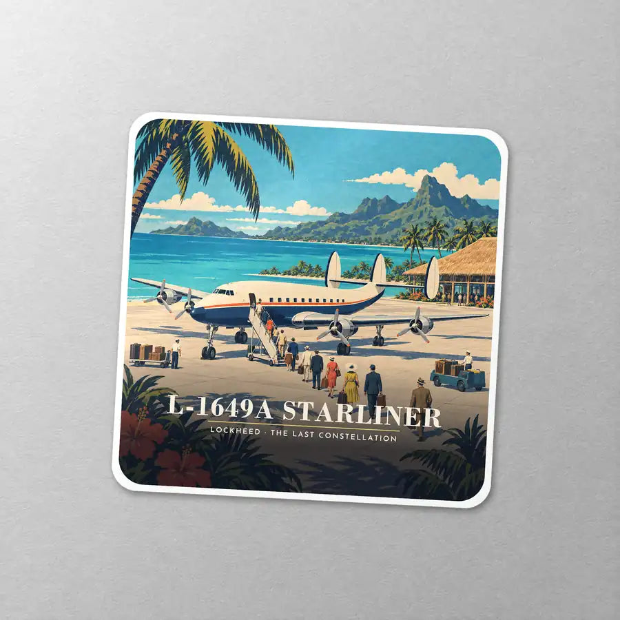 L-1649A Starliner - 3D - Square Sticker - Close-up