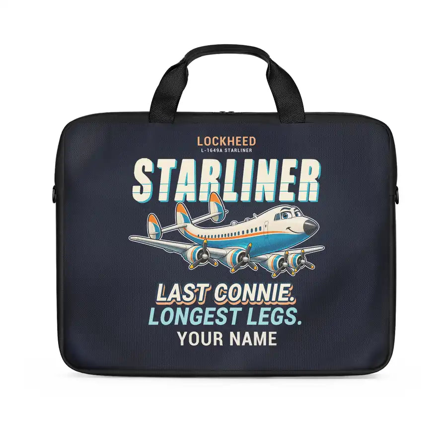 L-1649A Starliner - Cartoon + Name - Laptop Bag
