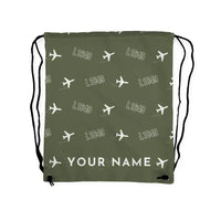 Thumbnail for L-1649A Starliner - Drawstring Bag - 3D Pattern + Name - Green Army