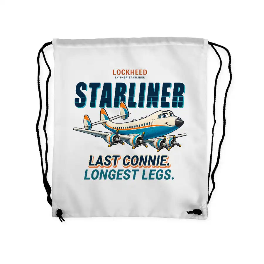 L-1649A Starliner - Drawstring Bag - Cartoon - White