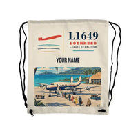 Thumbnail for L-1649A Starliner - Drawstring Bag - Classic + Name - Beige